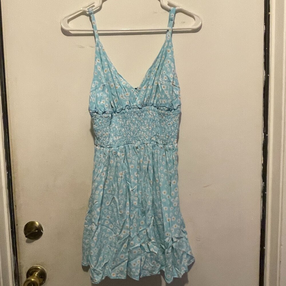 Rue 21 Blue Floral Strappy Sundress Plus Size 1X (146)